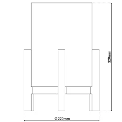 Lampe de table à accu MATILDA H 32cm beige naturel LED intégrée intensité variable capteur tactile