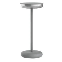 Lampe de table à accu PASI intérieur extérieur métal plastique gris intensité variable tactile fonction mémoire hauteur 26cm