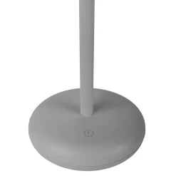 Lampe de table à accu PASI intérieur extérieur métal plastique gris intensité variable tactile fonction mémoire hauteur 26cm