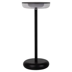Lampe de table à accu PASI intérieur extérieur métal plastique noir intensité variable tactile fonction mémoire hauteur 26cm