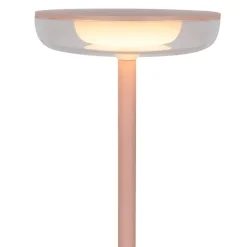 Lampe de table à accu PASI intérieur extérieur métal plastique rose intensité variable tactile fonction mémoire hauteur 26cm