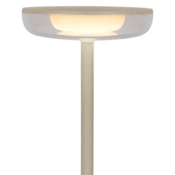 Lampe de table à accu PASI intérieur extérieur métal plastique beige intensité variable tactile fonction mémoire hauteur 26cm
