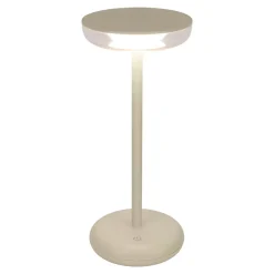 Lampe de table à accu PASI intérieur extérieur métal plastique beige intensité variable tactile fonction mémoire hauteur 26cm