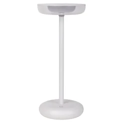 Lampe de table à accu PASI intérieur extérieur métal plastique blanc intensité variable tactile fonction mémoire hauteur 26cm