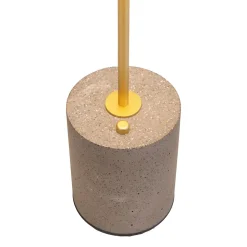Lampe de table à accu 'SETA' noire hauteur 30 cm en métal et béton, avec LED fixe