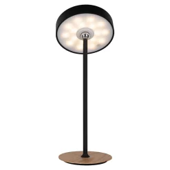 Lampe de table LED à accu magnétique pour l'extérieur et l'intérieur, en métal et plastique noir, hauteur 36 cm