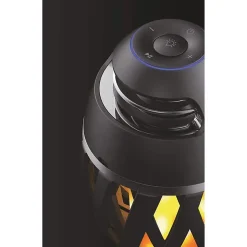 Lampe de table LED 'Muna' avec haut-parleur Bluetooth pour l'extérieur, en plastique noir, avec LED intégrée, hauteur 16,5 cm