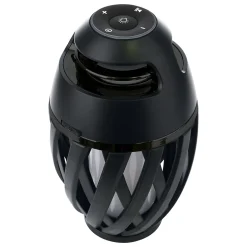 Lampe de table LED 'Muna' avec haut-parleur Bluetooth pour l'extérieur, en plastique noir, avec LED intégrée, hauteur 16,5 cm
