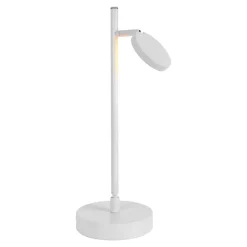 Lampe de table LED rechargeable LUPA 45cm aluminium blanc et plastique blanc LED intégrées intensité variable capteur tactile