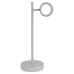Lampe de table LED rechargeable LUPA 45cm aluminium blanc et plastique blanc LED intégrées intensité variable capteur tactile