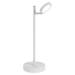 Lampe de table LED rechargeable LUPA 45cm aluminium blanc et plastique blanc LED intégrées intensité variable capteur tactile
