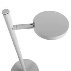 Lampe de table LED rechargeable LUPA 45cm aluminium blanc et plastique blanc LED intégrées intensité variable capteur tactile