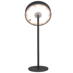 Lampe de table LED rechargeable magnétique 'ELLA' pour l'extérieur et l'intérieur, en métal et plastique noir, hauteur 35 cm