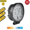 Lampe de travail ronde 12/24 V, 27 W et 1 800 lumens, IP67. Noir