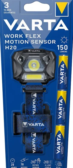 Lampe frontale indestructible Varta FM sens 150 lumens