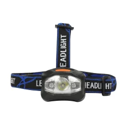 Lampe frontale LED 95 lumens Diall autonomie 10h fonctionne avec 3 piles AAA (LR03)
