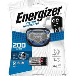 Lampe frontale LED Energizer 200 lumens 1FENVISION80 autonomie 7h fonctionne avec 3 piles AAA (LR03)