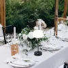 Lampe LED à accu/de table 'PINA' 30 cm de haut, en métal (noir) et verre (blanc), LEDs intégrés, blanc chaud