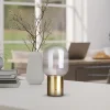Lampe table accu ALBERO métal laiton verre LED fixes dimmable capteur tactile hauteur 25cm