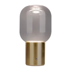 Lampe table accu ALBERO métal laiton verre LED fixes dimmable capteur tactile hauteur 25cm