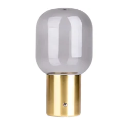 Lampe table accu ALBERO métal laiton verre LED fixes dimmable capteur tactile hauteur 25cm