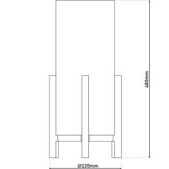 Lampe table accu MADITA H 48cm blanc naturel LED intégrée intensité variable capteur tactile