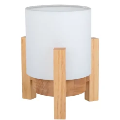 Lampe table accu MADITA H 19cm blanc naturel LED intégrée intensité variable capteur tactile