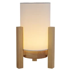 Lampe table accu MADITA H 25cm blanc naturel LED intégrée intensité variable capteur tactile