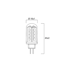 Lampe TOLEDO G4 1,9W 200lm 827 L 45mm - SYLVANIA - 29654
