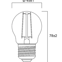 Lampe TOLEDO Retro 250lm 827 45g - SYLVANIA - 0029500