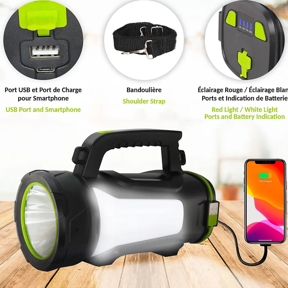 Lampe Torche FISHTEC LED + 1000 Lumens