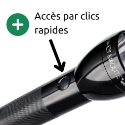 Lampe torche LED ML300L - IPX4 - 2 piles type D - 487 lumens - 23.1cm - Noir - Maglite
