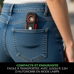 Lampe Torche LED Multifonctions Rechargeable USB Batterie Externe Smartphone 300lm et 140lm Aimant pour fixation