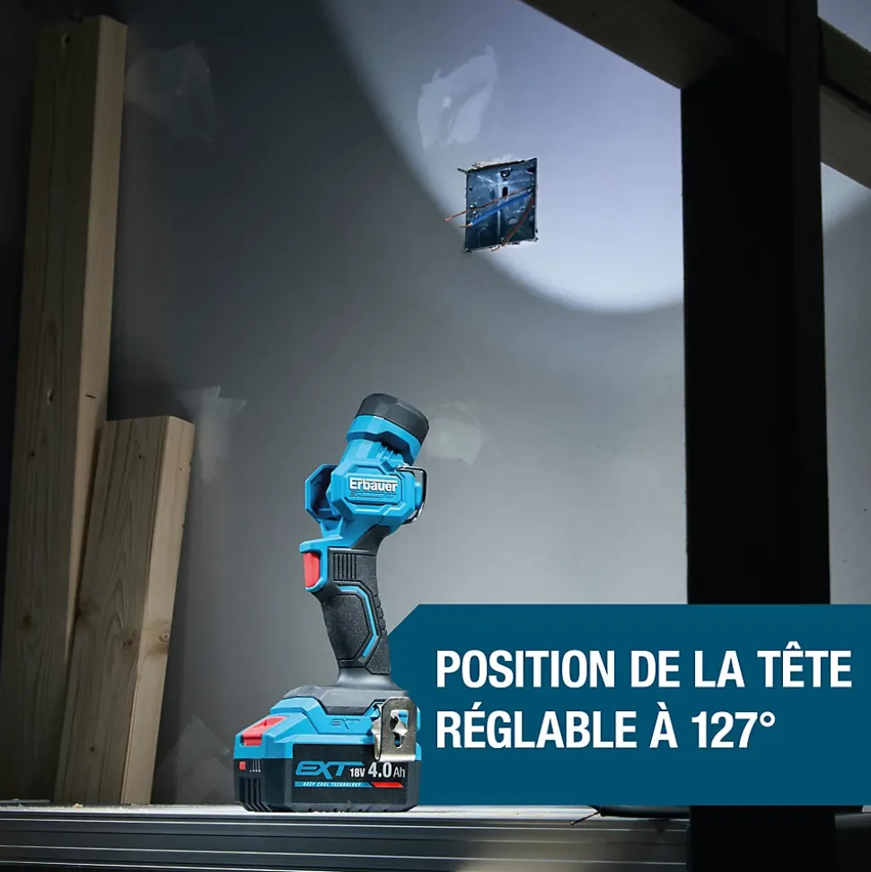 Lampe torche sans fil Erbauer ERI1106TOR 400lm 18V ( sans batterie)