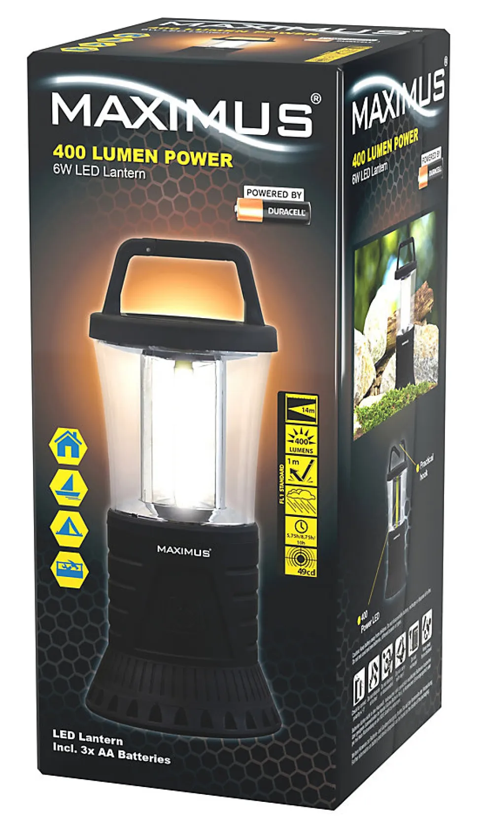 Lanterne Maximus Powered by Duracell M-LNT-40-DU - 400lm