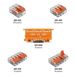 L-BOXX 415 bornes & accessoires panachés Série 221 4 & 6mm2 - WAGO - 887-928