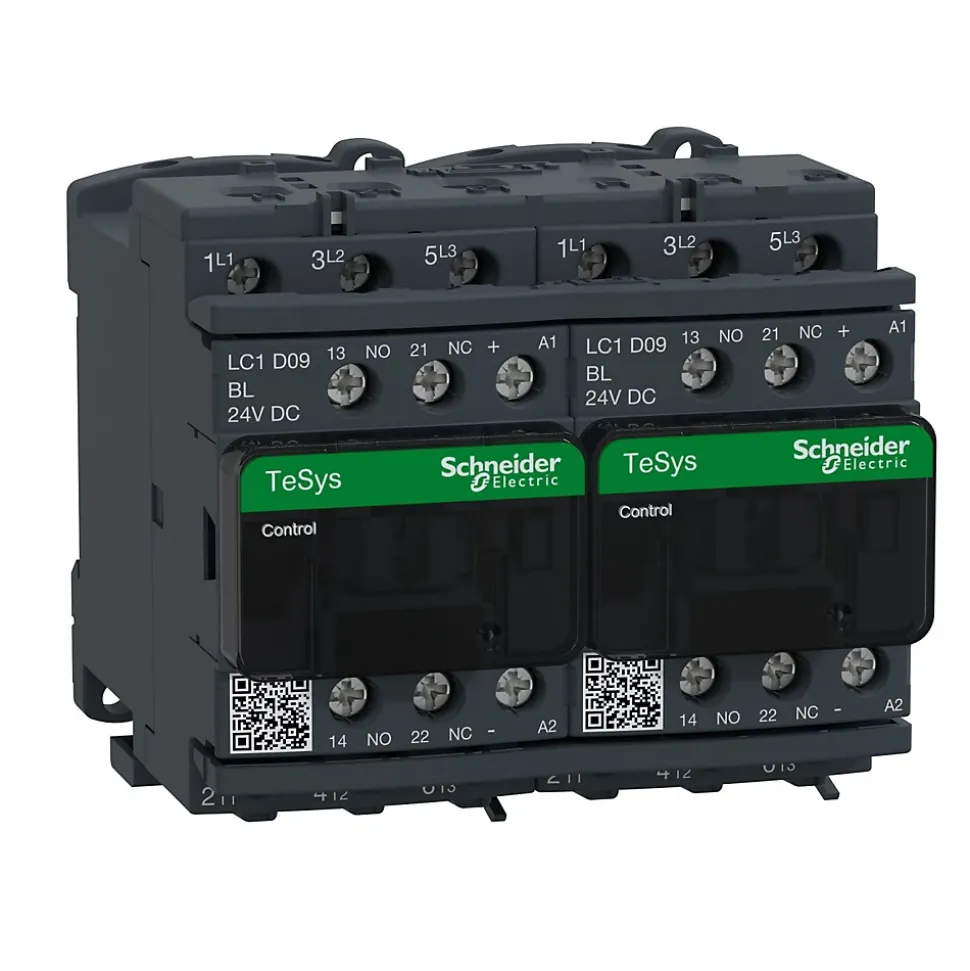 Lc2d09bl Schneider - Contacteur Inverseur Tripolaire - 3no - 9a - Bobine 24vcc - Vis