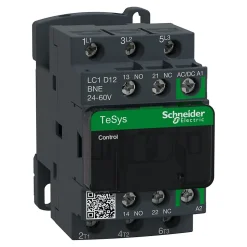 Lc1d12bne Schneider - Contacteur Moteur Triphasé - 3no - 12a - Bobine 24 à 60vca-cc - étrier - Tesys Lc1d12