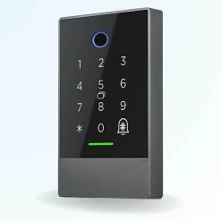 Lecteur biométrique de contrôle d'accès connecté locky-7d eco à empreinte, code, badge et bluetooth