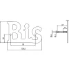 Lettre BIS inox H.76mm à visser - THIRARD