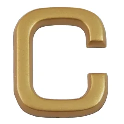 Lettre de maison - marquage C - en PVC - couleur or - autocollant - hauteur 3,7 cm - Chapuis LD37C
