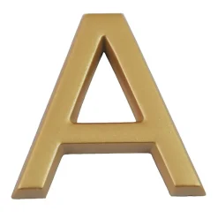 Lettre de maison - marquage A - en PVC - couleur or - autocollant - hauteur 3,7 cm - Chapuis LD37A