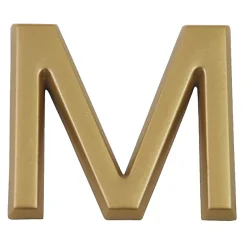 Lettre de maison - marquage M - en PVC - couleur or - autocollant - hauteur 3,7 cm - Chapuis LD37M