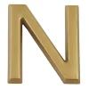Lettre de maison - marquage N - en PVC - couleur or - autocollant - hauteur 3,7 cm - Chapuis LD37N
