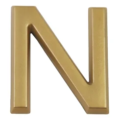 Lettre de maison - marquage N - en PVC - couleur or - autocollant - hauteur 3,7 cm - Chapuis LD37N