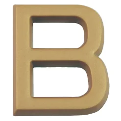 Lettre de maison - marquage B - en PVC - couleur or - autocollant - hauteur 3,7 cm - Chapuis LD37B