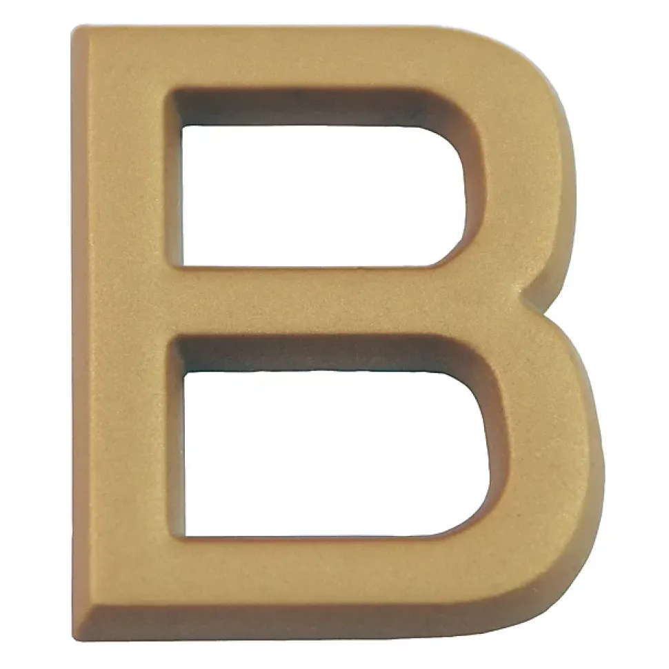 Lettre de maison - marquage B - en PVC - couleur or - autocollant - hauteur 3,7 cm - Chapuis LD37B