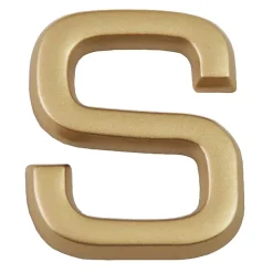 Lettre de maison - marquage S - en PVC - couleur or - autocollant - hauteur 3,7 cm - Chapuis LD37S