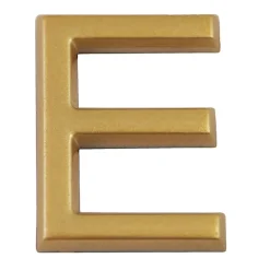 Lettre de maison - marquage E - en PVC - couleur or - autocollant - hauteur 3,7 cm - Chapuis LD37E