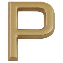 Lettre de maison - marquage P - en PVC - couleur or - autocollant - hauteur 3,7 cm - Chapuis LD37P